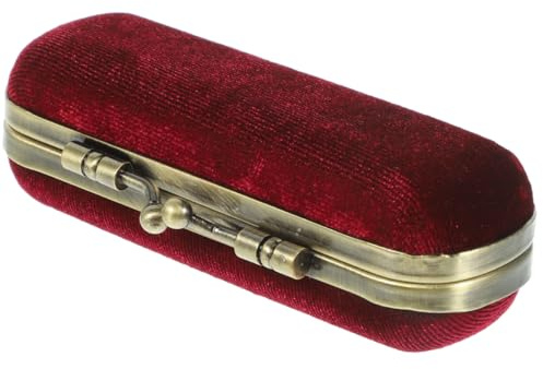 Beavorty Boîte À Lèvres en Flanelle avec Miroir 9.5 X 3.5 X 3 Cm Coffret De Rangement Compact pour Rouge À Lèvres Organiseur De Maquillage Pratique pour Femme
