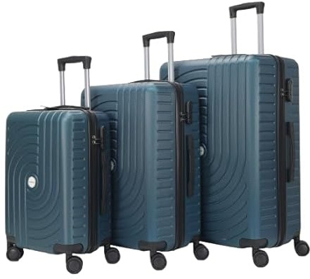 HOMEROKK Paris Lot de 3 Valises 20/24/28 I Coque Rigide en ABS I Serrure à Code I 4 Roues à 360° I (Bleu)