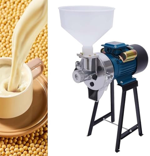 SHAIRMB Grain Grinder, Dry & Wet Grinding Machine, 2200W Commercial Corn Mill Grinder, Flour Mill Cereals Grinder with Funnel, Grinder for Rice Corn Grain Coffee Wheat Feed,2200w