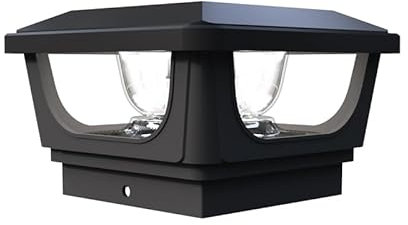 Lámpara solar blanca cálida para poste de madera, 7 x 7 8 x 8 9 x 9 10 x 10 – Lámpara solar para poste de madera, IP65 impermeable lámparas solares, tapas de valla, adecuado para postes 7 x 7 8 8 9 x