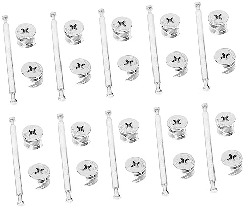 IMIKEYA Kit De Herrajes De para Muebles Doble Cabeza 48mm y 84mm De Zinc Fundido Conexión Metálica Pasadores para Gabinetes 20 Juegos Montaje Muebles Oficina Hogar