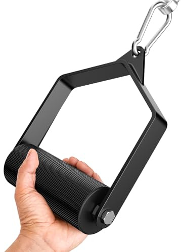 CXPZLLBNHH Pull Down Attachments for Gym, Grip Ø 2.36 in Arm Wrestling Exercise D Handle Cable Attachment, Single Arm Lifting Deadlift Handle Grip for Wrist Forearm and Grip Strength