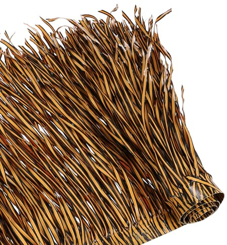 sourcing map Tiki - Tetto in paglia messicana, 299,7 x 61 cm, palma artificiale messicana, rotoli di paglia per giardino, patio, bar Tiki, recinzione, decorazione per feste, vite intrecciata, striscia