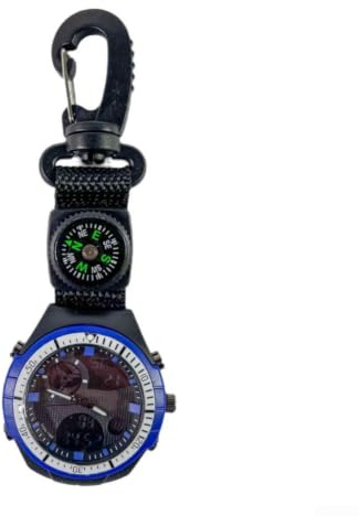 Honseadek Cronómetro digital con, reloj temporizador de cuenta regresiva al aire libre para senderismo, camping, cronógrafo de bolsillo ligero con cordón, clip de herramienta de navegación para alarma