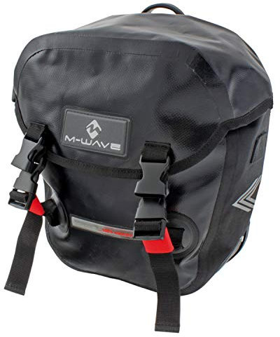 M-Wave Gepäckträgertasche Doppelpacktasche Manitoba 2x 12,5 ltr. Wasserdicht, schwarz