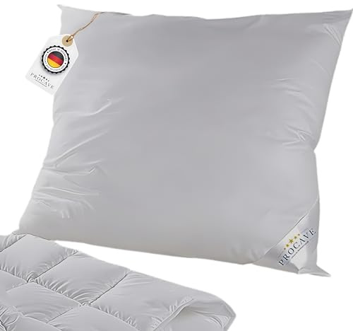 PROCAVE Soft Touch Kopfkissen 80x80 Mit Qualitäts-Mikrofaser - Atmungsaktives, Leichtes Schlafkissen für Warme Tage - Soft Touch Polster - Microfaser Sommer-Pillow