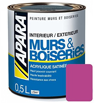 Peinture intérieure couleur, acrylique satinée 0.5 litre Pourpre
