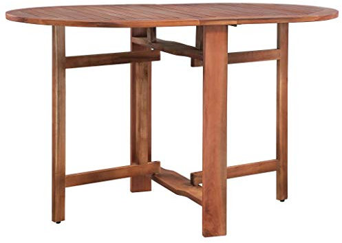 vidaXL Mesa Ovalada al Aire Libre de Cena Madera de Acacia terraza Mesa de jardín