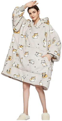 Överdimensionerad huvtröja, originalblanket-tröja, supermjuk, mysig och varm, bekväm jätte-tröja, lämplig huvtröja för vuxna, män, kvinnor och tonåringar.