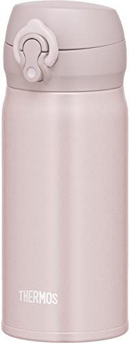 Thermos JNL-355 BEP Water Bottle, Vacuum Insulated Portable Mug, 0.35 L; Beige Pink, Easy to Clean and Easy to Clean, Lightweight Type, One-touch Opening, Stainless Steel Bottle, Hot and Cold