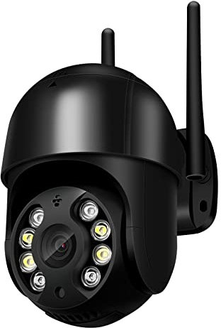 Anksono 1080P Camara Vigilancia WiFi Exterior, Cámara IP Vigilancia Domicilio con Detección de Movimiento, Seguimiento Automático, Visión Nocturna, Audio Bidireccional, Grabación Continua, IP66