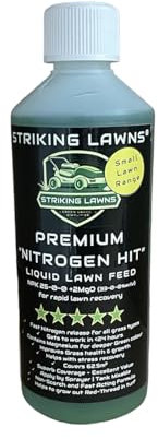 Premium High Nitrogen Fertiliser for Lawns | NPK 25-0-0 | Covers 62.5m² - Use for Red Thread - Lawn Fertilizer & Green Up for Grass by STRIKING LAWNS