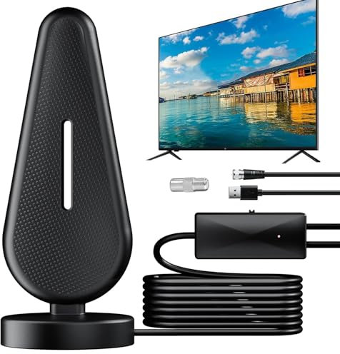 Indoor/Outdoor TV Aerial with Magnetic Base
