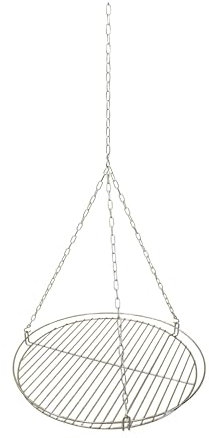 SOUK ONE Grille de cuisson pour barbecue suspendu trépied de 50 cm avec chaîne, grille