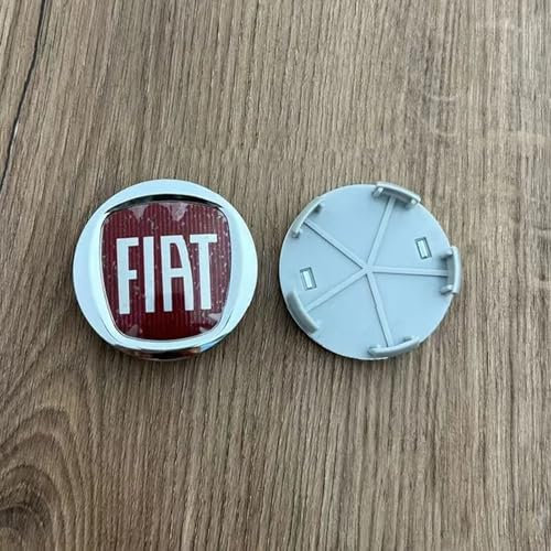 GYUHEDR 4 Piezas Tapacubos, para Fiat Abarth Marea Multipla Punto Stilo Bravo Ducato Freemont 50mm 60mm Tapas Llantas Impermeable Tapacubos Centrales Llantas Centro De Rueda Accesorios Coche,G-60mm