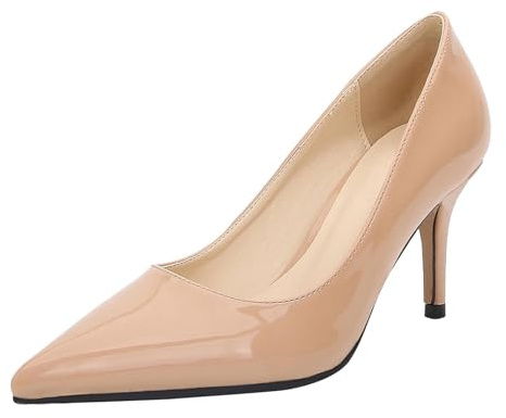 Generisch Pumps da Donna con Tacco Alto, Scarpe da Sposa in Pelle Lucida, Scarpe Eleganti e Comode da Cerimonia, Scarpe da Festa con Tacco, Scarpe da Sposa, Scarpe Mary Jane, Scarpe da Sera, Scarpe da
