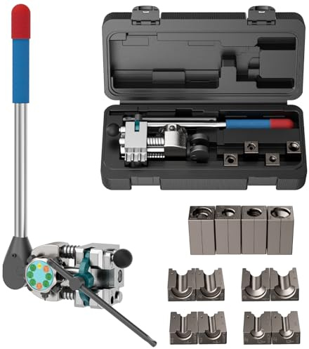Yamvisa 45 Degree Professional Brake Line Flaring Tool Kit, Brake Lines Repair Kit for 3/16, 1/4, 5/16, 3/8 Tube Size Single, Double & Bubble Flares, Brake Tube Flare Tool Brake Pipe Flaring Kit