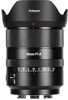 7artisans AF 35 mm f1.8 helformatobjektiv, kompatibel med L Mount bajonett, stor bländare, Prime, STM Face/Eye autofokus för Leica SL2/Lumix S1 S1H S5 Leica SL (svart)