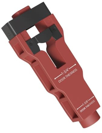 HUSHUI Attrezzo per Mortasare Chiusura Porta, Lega di Alluminio Ad Alto Impatto con Resilienza per Tagli Accurati, Guida di profondità Incorporata, Compatibile con Porte 1 3/4 Pollici