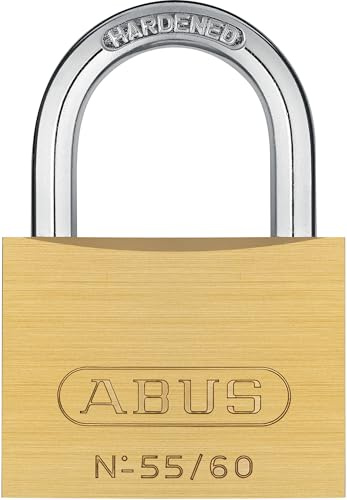 ABUS Brass Padlock 55/60 – Durable, Weather-Resistant Security Lock, Corrosion-Resistant, Ideal for Indoor and Outdoor Use