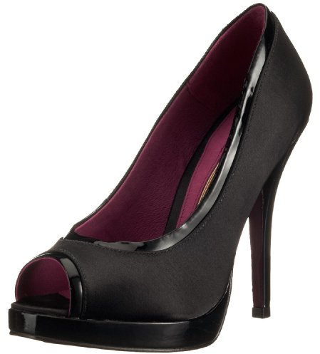 Buffalo Women's Peeptoe Ballet Flats Peep Toe, Black Black01, 8.5