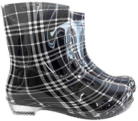 REIS Ris Btdkcheck_Bw36 Grensho Chaussures en PVC Noir/blanc Taille 36