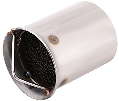 Keenso Tuyau d'Echappement, Embout de Tuyau de Silencieux d'Echappement de Voiture Universel 51mm Conseils D'échappement Arrière De Moto en Acier Inoxydable(5)