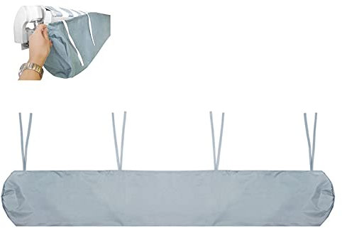 LWLCY Protecteur De Couverture d'Auvent Anti-Poussière, Housse De Protection Auvent Pare Soleil Sac De Protection pour Store Banne, avec Cordon, pour Terrasse De Jardin Extérieur(Size:5M,Color:Gris)