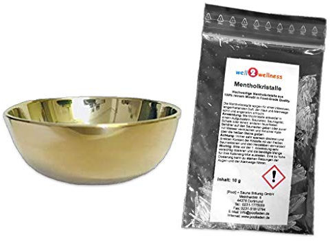 SudoreWell® Plato para evaporador grande de 6,7 cm de diámetro, 2,5 cm de alto, más 10 g de cristales de mentol