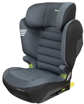 Play Three fix Pro. Silla de coche para niños de 100-150 cm (3-12 años aprox) con isofix, Extra Cómodo. Dark Wings