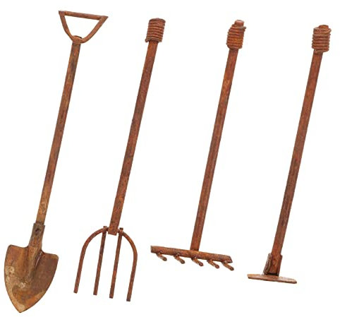 SUPVOX Set Di Mini Attrezzi Da Giardino Strumenti Miniatura Realistici Per Decorazioni Ideali Per Case Delle Bambole E Progetti Fai Da Te Dimensioni 6.5X0.8X0.2 Cm