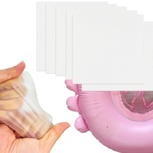 Weishuo Pool Reparaturset 6 Stück Wasserdichtes Selbstklebend Flicken Set Stark Klebend Transparentes TPU Reparaturset für Luftmatratze Aufblasbarer Schwimmring Aufblasartikel