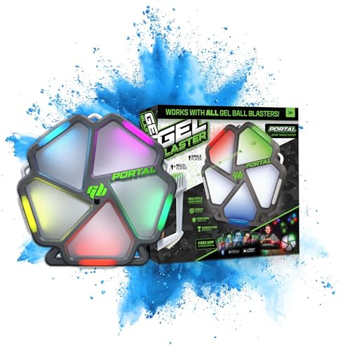 Gel Blaster Portal - Sistema de Blancos LED Inteligente con App (iOS), 14+ | 10+ Juegos Interactivos, Modo Multijugador, Seguimiento de Puntuación y Estadísticas vía la App (iOS).