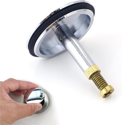 Bouchon Baignoire Kinedo 43mm - Clapet Chromé pour Toutes Les Baignoires Commerciales - Hauteur Vis Réglable 50-55 mm