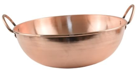 JISADER Olla de Cobre, Utensilios de Cocina de Cobre, Olla Caliente Elegante, Olla de de Cobre para Fiestas, Restaurante, 36CM