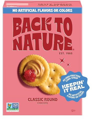 Back to Nature Classic Round Crackers - Dairy Free, GMO Free, Made with Wheat Flour and Sea Salt, Delicious and High Quality Snacks, 185ml