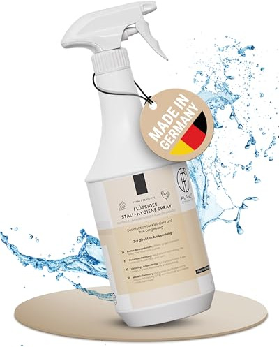 Stall-Hygiene Spray – 1L Desinfektionsmittel für Käfige, Ställe & Tierbereiche | Wirksam gegen Bakterien, Pilze & behüllte Viren (z. B. Influenza-Viren) | Planet Sensitive® zur Flächendesinfektion