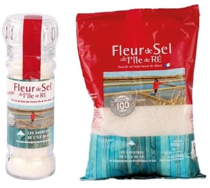 Set fleur de sel moulin rechargeable 80 g avec recharge 500 g