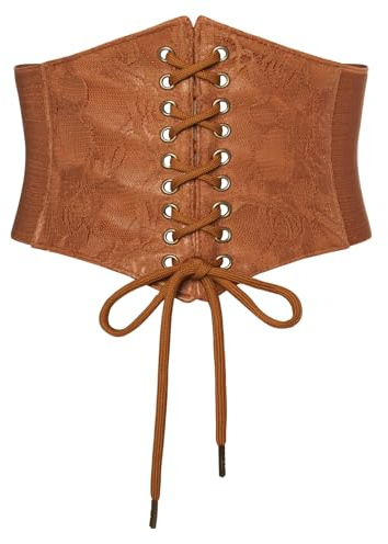 SCARLET Dark dam medeltida bälte med spets snörning elastiskt midjeband steampunk bälte
