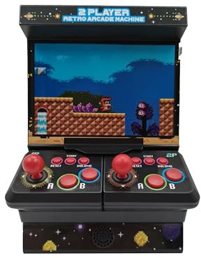 Mini Arcade Machine mit 300 Retro-Spielen – Wireless 2 Spieler Arcade Automat Mini – Handheld Retro Spielekonsole mit TV-Anschluss & 4,3” Farbdisplay – tragbare Mini Spielautomat Konsole