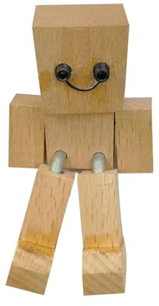 Figura de Madera para salpicadero de Coche, diseño de Cabeza oscilante, Accesorio para el Interior del Coche, Ideal para Camping, Playa y de Trabajo ()