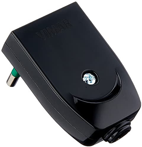 Vimar RI.00203 Spina SICURY 2P+T 10 A 250 V~, spinotti orientabili in linea o a squadra, standard italiano tipo S11-SPB11, uscita cavo assiale