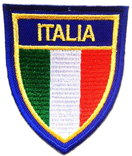 Catch the Patch ITALIA Flagge Fahne Italien - (Größe: 6,0 x 7,4 cm) Aufnäher, Bügelbilder, Aufbügler, Applikationen, Patches, Sticker zum Aufbügeln oder Aufnähen – für Kleidung, Taschen, Jacken