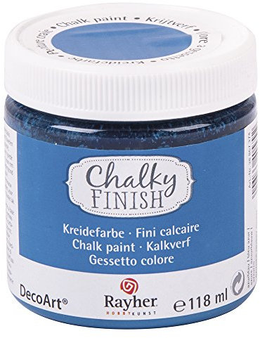 RAYHER HOBBY Chalky Finish Colore in Gesso, Blu (Azzurro), 118 ml, 118 unità
