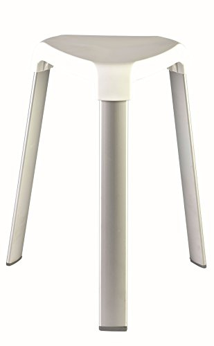 MSV Duschhocker Duschhilfe Duschsitz Badhocker aus Alu und Kunststoff