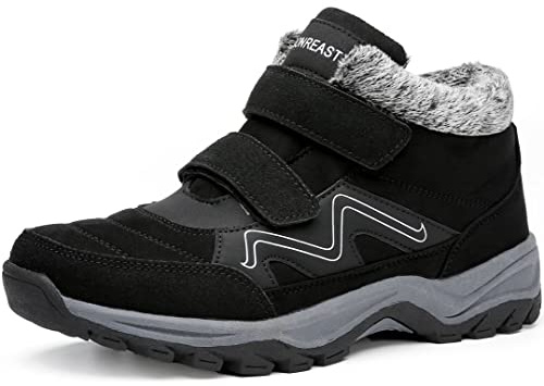 visionreast Bottes Hiver Fourrées Doublure Chaude Femme Homme Chaussures d'hiver Botte de Neige imperméables Hiver Antidérapage randonnée Unisexe