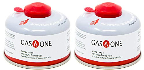 GasOne Camping Fuel Blend Isobutane Fuel Canister 100g (2 Pack)