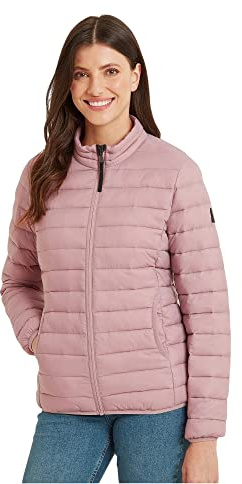 TOG24 Gibson Womens Quilted Lightweight Puffer Jacket, Padded Hiking Casual | Polyester, Coat, Windproof, Insulated, Recycled fabric, Full zip, Ribbed cuffs, Elasticated, Walking, Camping