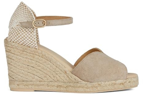 Geox Sandalo da donna D Gelsa B Wedge, Tortora, 39 EU