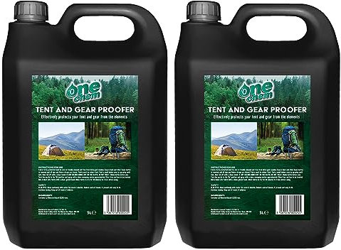 One Chem Tent and Gear Waterproof 2 x 5 Litre Refill, Multi-pack, Effectively Protects Tents and Gear From The Elements